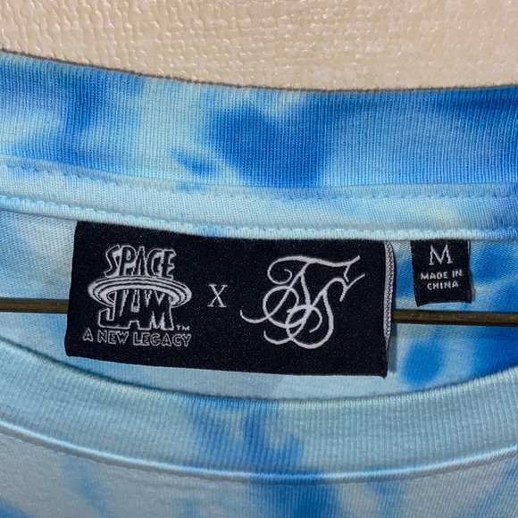 Blue Space Jam X SikSilk Graphic Tie Dye T-shirt - Picture 4 of 5